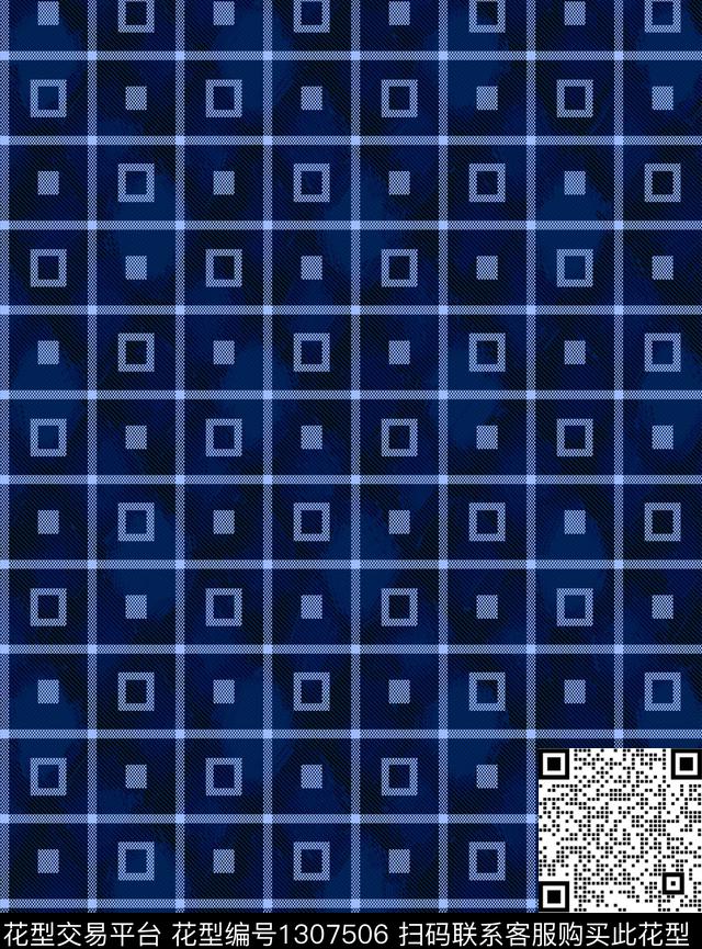 几何格子底纹数码印花华亿平台下载（图片编号: 1307506） - 瓦栏（Walan）