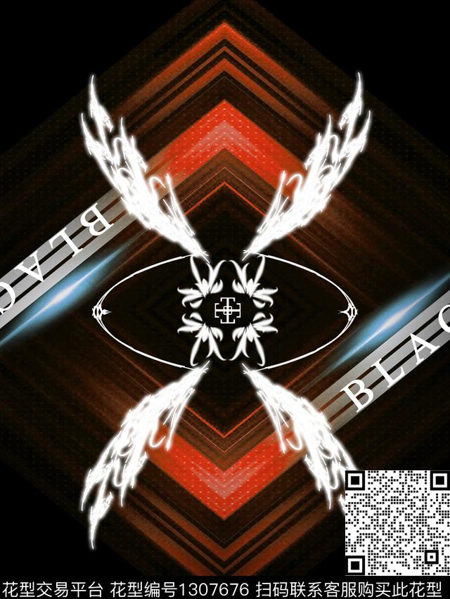 字母大牌风男T数码印花华亿平台下载（图片编号: 1307676） - 瓦栏（Walan）