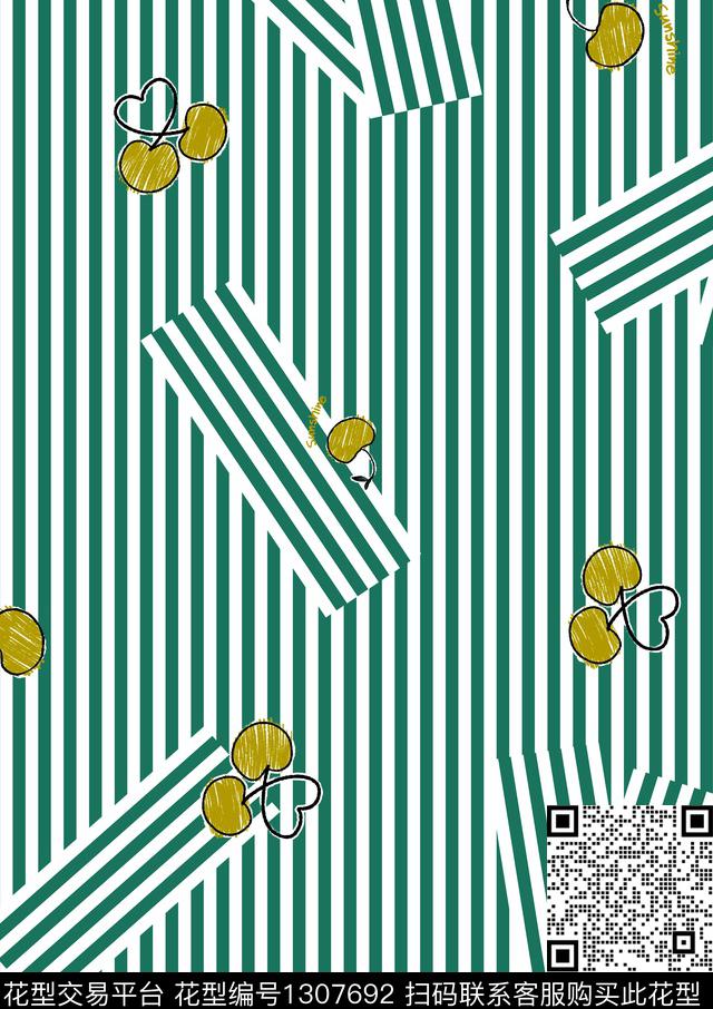 水果条纹变形条纹传统印花华亿平台下载（图片编号: 1307692） - 瓦栏（Walan）