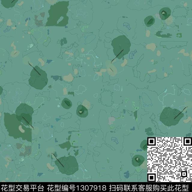 渐变男装抽象数码印花华亿平台下载（图片编号: 1307918） - 瓦栏（Walan）