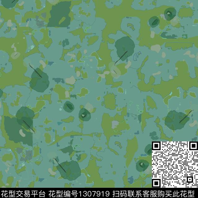 渐变男装抽象数码印花华亿平台下载（图片编号: 1307919） - 瓦栏（Walan）