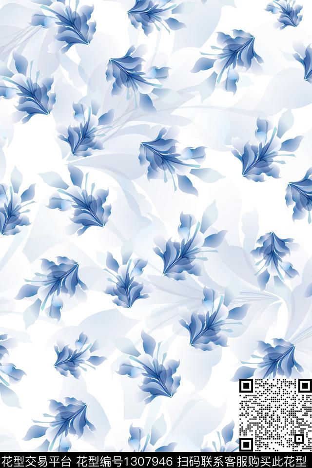 连衣裙女装大牌风数码印花华亿平台下载（图片编号: 1307946） - 瓦栏（Walan）