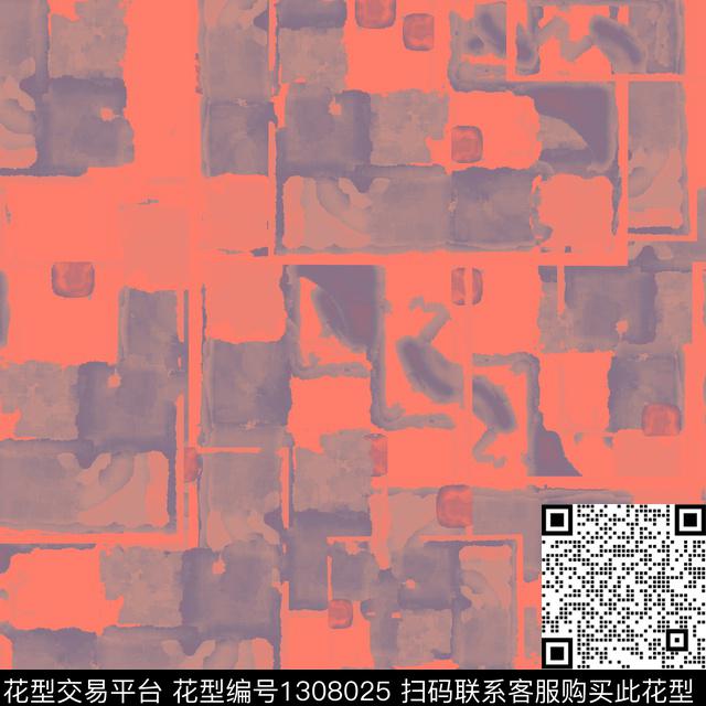 渐变几何抽象数码印花华亿平台下载（图片编号: 1308025） - 瓦栏（Walan）