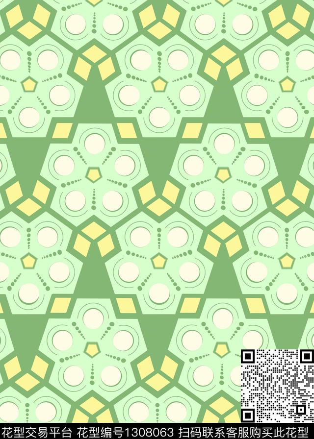 抽象花卉少女素雅传统印花华亿平台下载（图片编号: 1308063） - 瓦栏（Walan）