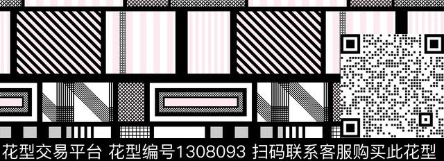 线条几何格子传统印花华亿平台下载（图片编号: 1308093） - 瓦栏（Walan）