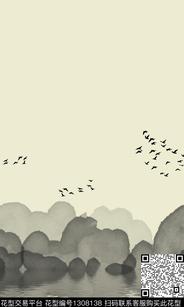 纸印花黑白华亿平台女装传统印花华亿平台下载（图片编号: 1308138） - 瓦栏（Walan）