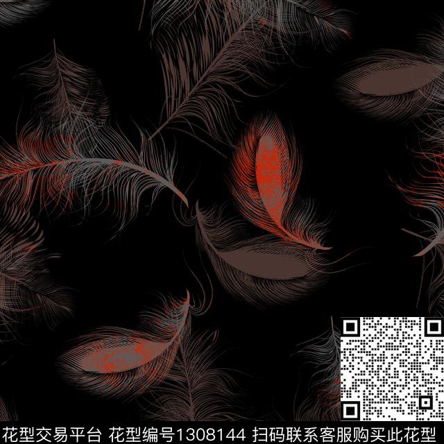 羽毛纸印花女装传统印花华亿平台下载（图片编号: 1308144） - 瓦栏（Walan）