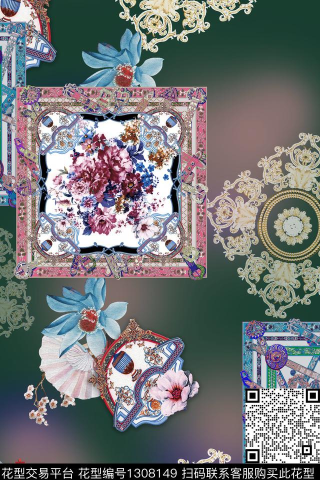 数码华亿平台波西米亚民族风数码印花华亿平台下载（图片编号: 1308149） - 瓦栏（Walan）