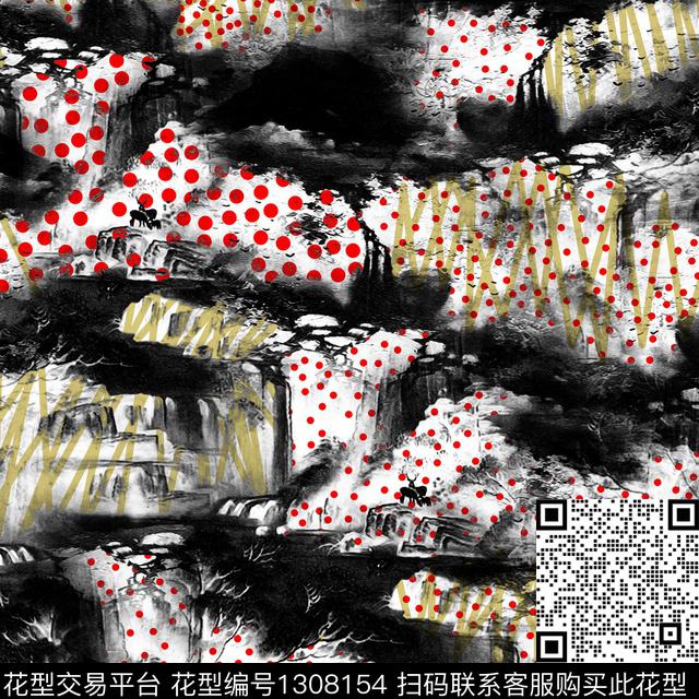 纸印花几何女装传统印花华亿平台下载（图片编号: 1308154） - 瓦栏（Walan）