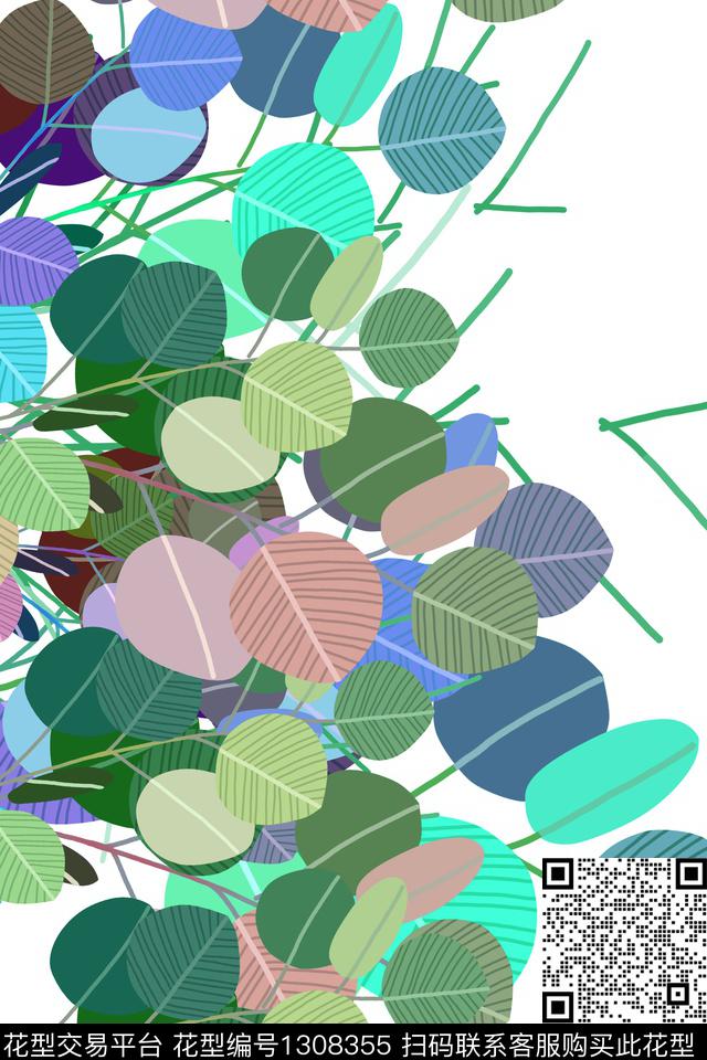 数码定位花线条床品数码印花华亿平台下载（图片编号: 1308355） - 瓦栏（Walan）