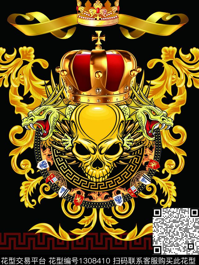 男装定位花欧式定位花古典花纹数码印花华亿平台下载（图片编号: 1308410） - 瓦栏（Walan）