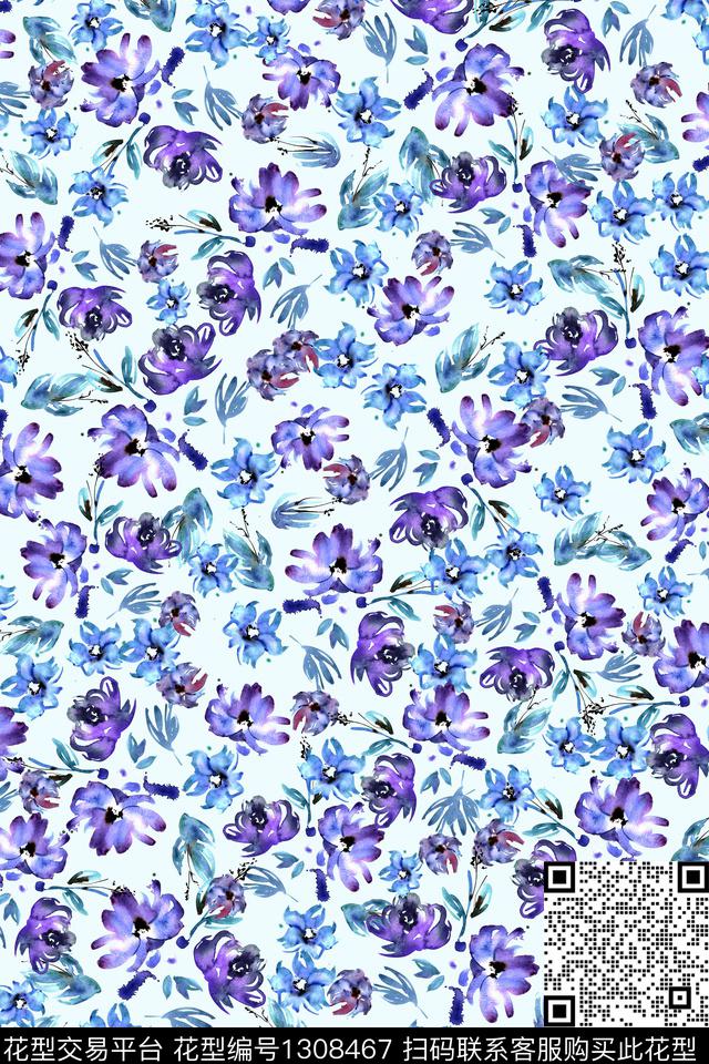 大牌风小碎花数码印花华亿平台下载（图片编号: 1308467） - 瓦栏（Walan）