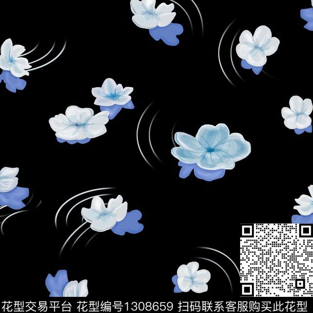 花卉满版散花大牌风数码印花华亿平台下载（图片编号: 1308659） - 瓦栏（Walan）