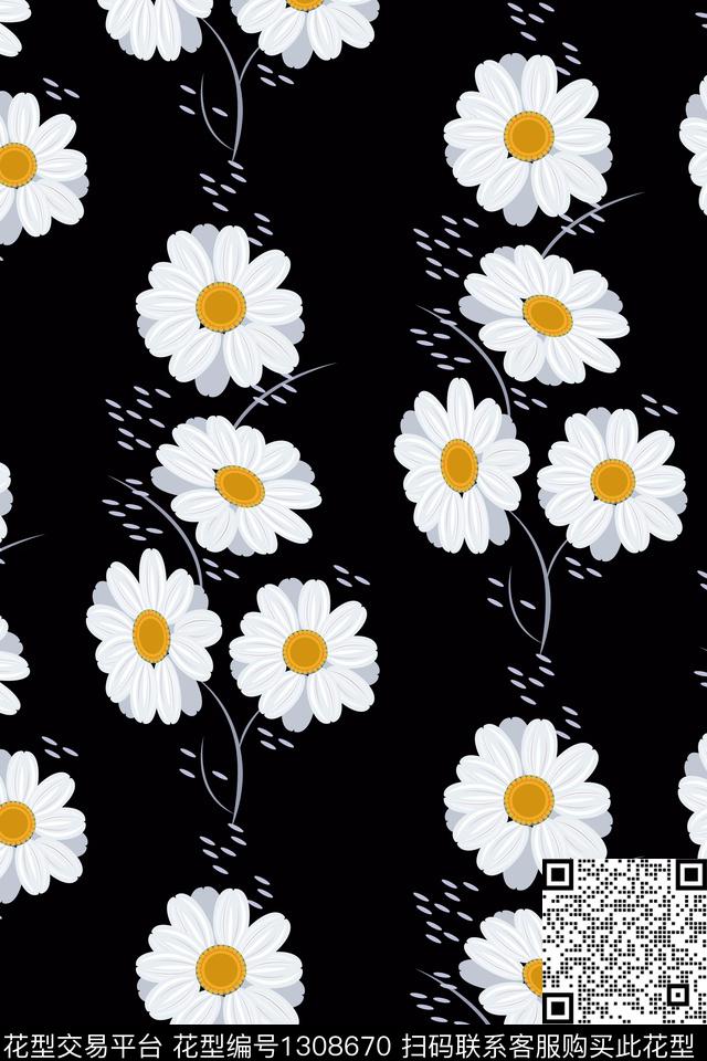 花卉手绘卡通数码印花华亿平台下载（图片编号: 1308670） - 瓦栏（Walan）