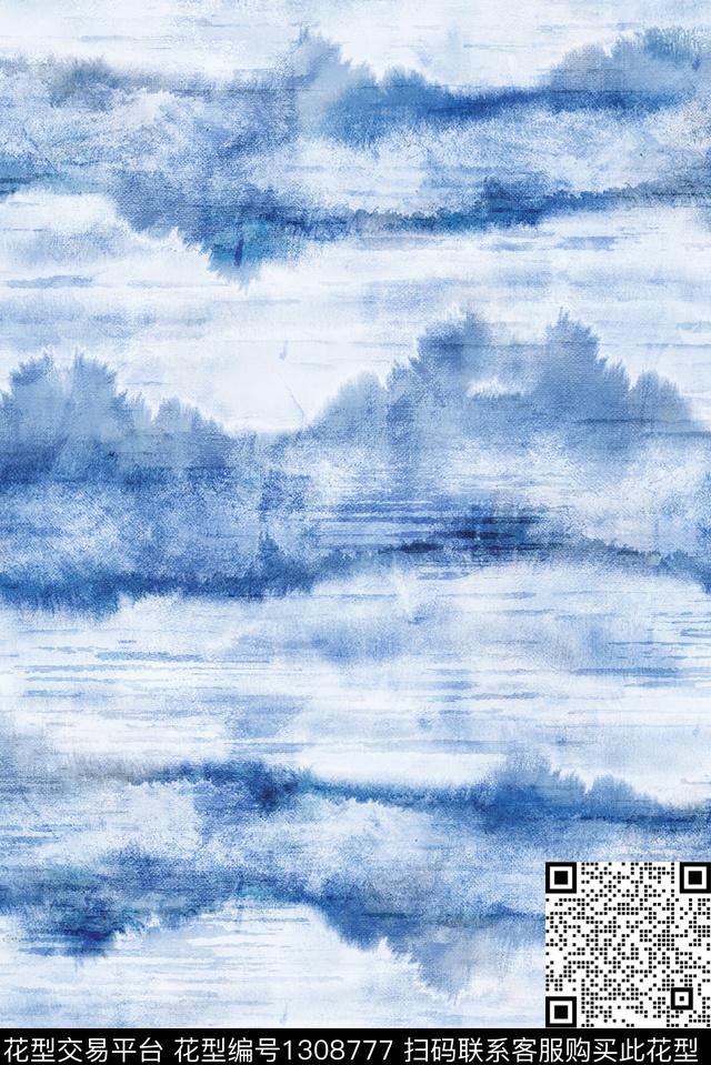 肌理扎染华亿平台抽象数码印花华亿平台下载（图片编号: 1308777） - 瓦栏（Walan）