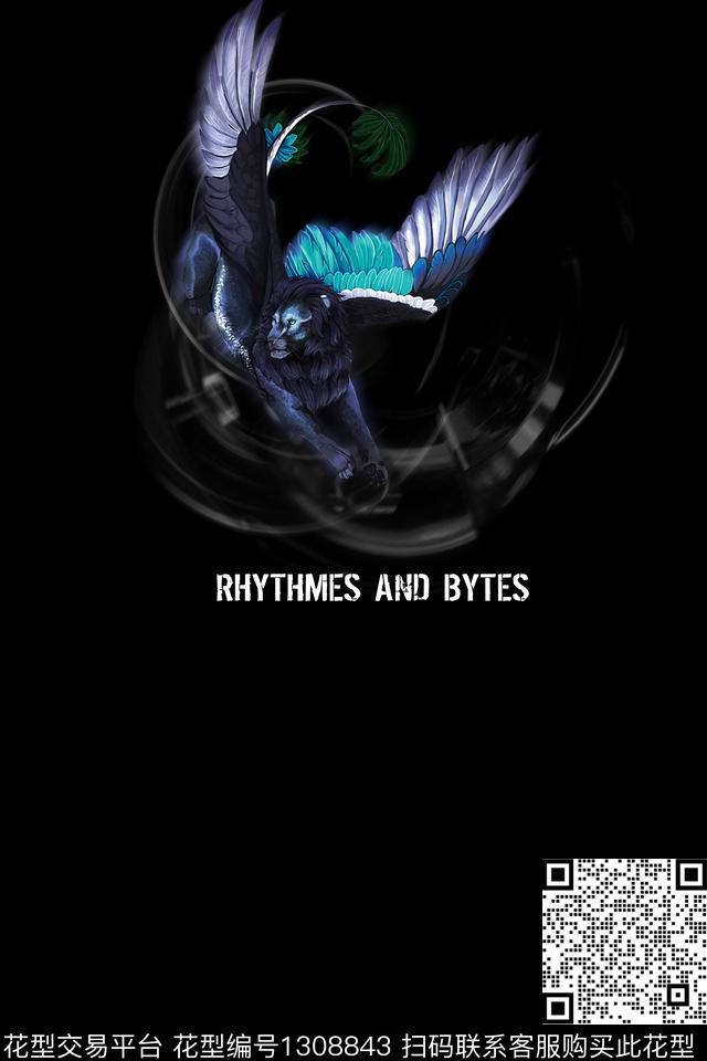 定位花字母豹子传统印花华亿平台下载（图片编号: 1308843） - 瓦栏（Walan）