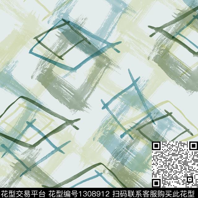 纸印花水彩几何传统印花华亿平台下载（图片编号: 1308912） - 瓦栏（Walan）