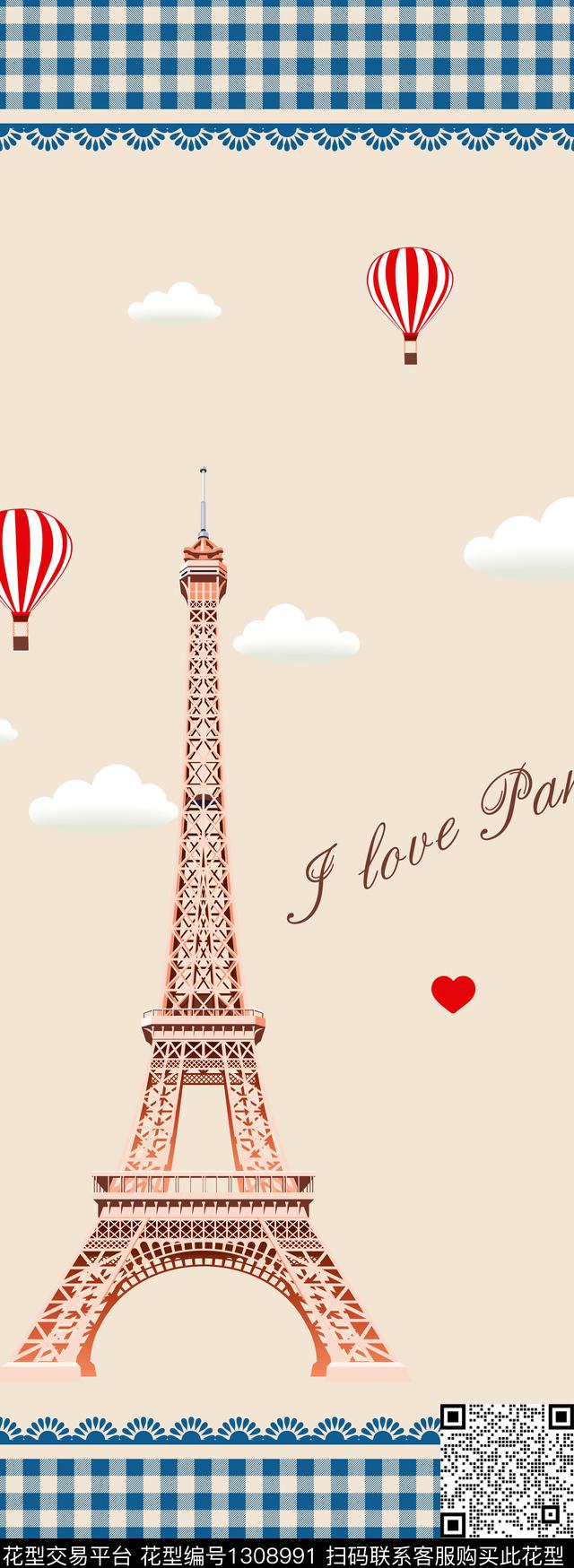 定位花窗帘铁塔数码印花华亿平台下载（图片编号: 1308991） - 瓦栏（Walan）