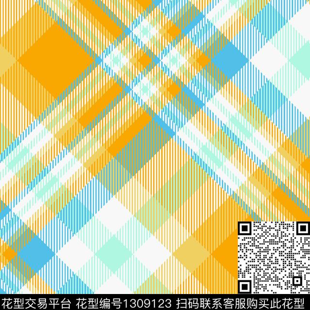 春夏华亿平台少女系列格子混搭传统印花华亿平台下载（图片编号: 1309123） - 瓦栏（Walan）