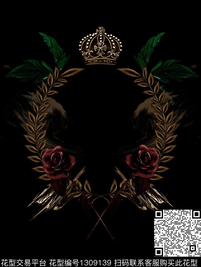 定位花麦穗手绘数码印花华亿平台下载（图片编号: 1309139） - 瓦栏（Walan）