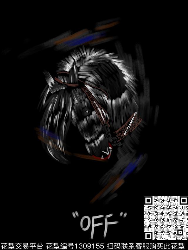 定位花手绘马数码印花华亿平台下载（图片编号: 1309155） - 瓦栏（Walan）