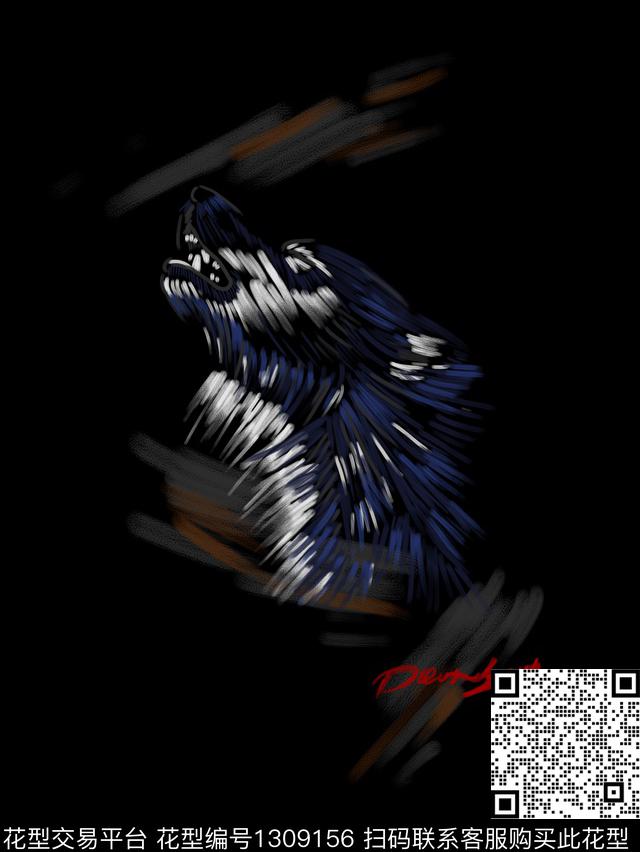 定位花大牌风手绘数码印花华亿平台下载（图片编号: 1309156） - 瓦栏（Walan）