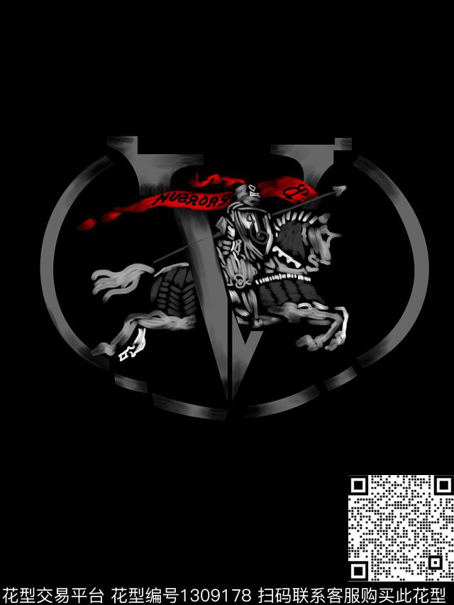 定位花简欧骑士数码印花华亿平台下载（图片编号: 1309178） - 瓦栏（Walan）