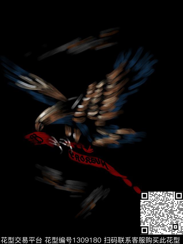 定位花大牌风手绘数码印花华亿平台下载（图片编号: 1309180） - 瓦栏（Walan）