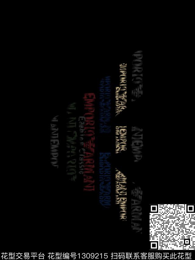 定位花字母几何数码印花华亿平台下载（图片编号: 1309215） - 瓦栏（Walan）