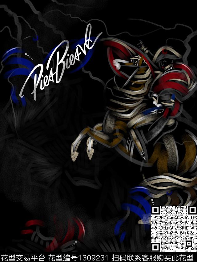 定位花大牌风手绘数码印花华亿平台下载（图片编号: 1309231） - 瓦栏（Walan）