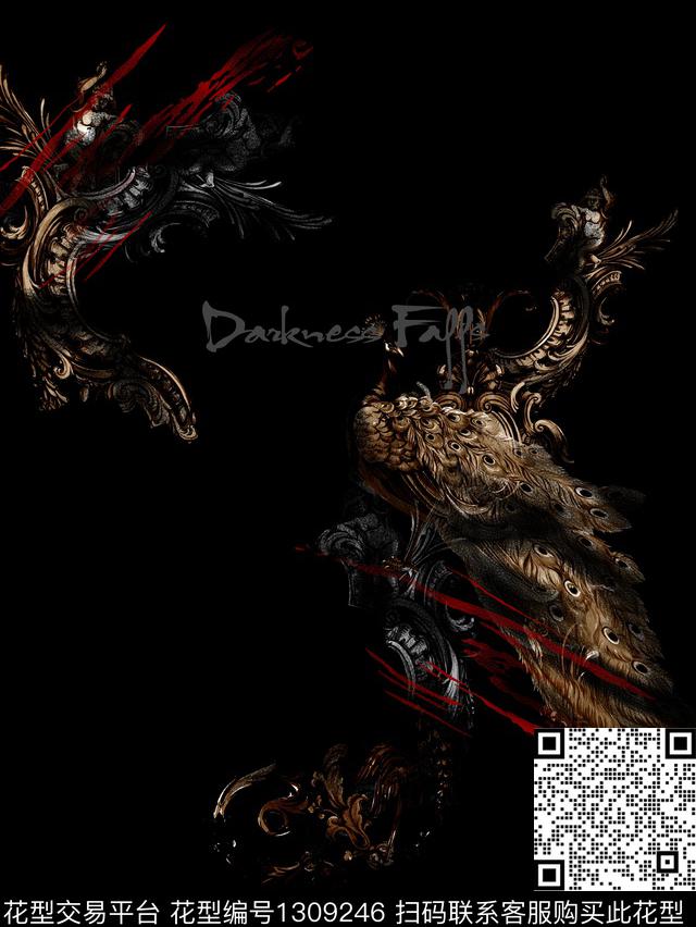 定位花卷草简欧数码印花华亿平台下载（图片编号: 1309246） - 瓦栏（Walan）