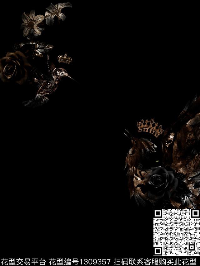 定位花鸟简欧数码印花华亿平台下载（图片编号: 1309357） - 瓦栏（Walan）