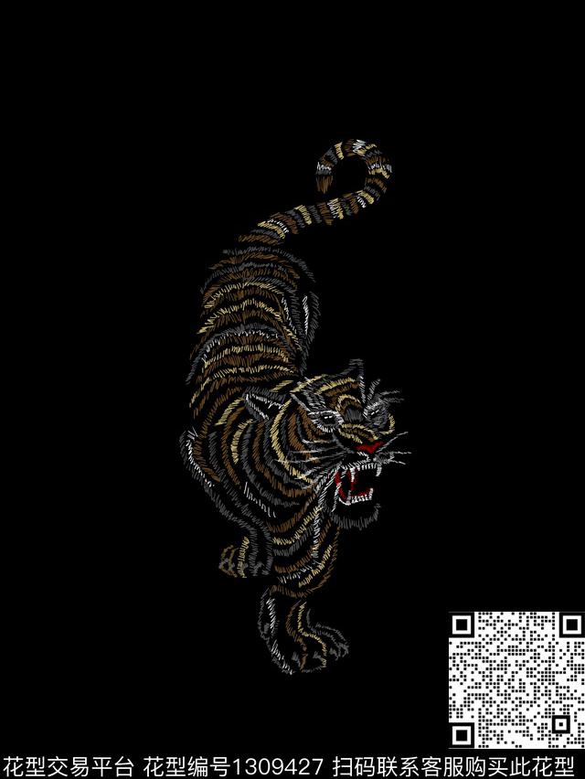 定位花动物大牌风数码印花华亿平台下载（图片编号: 1309427） - 瓦栏（Walan）