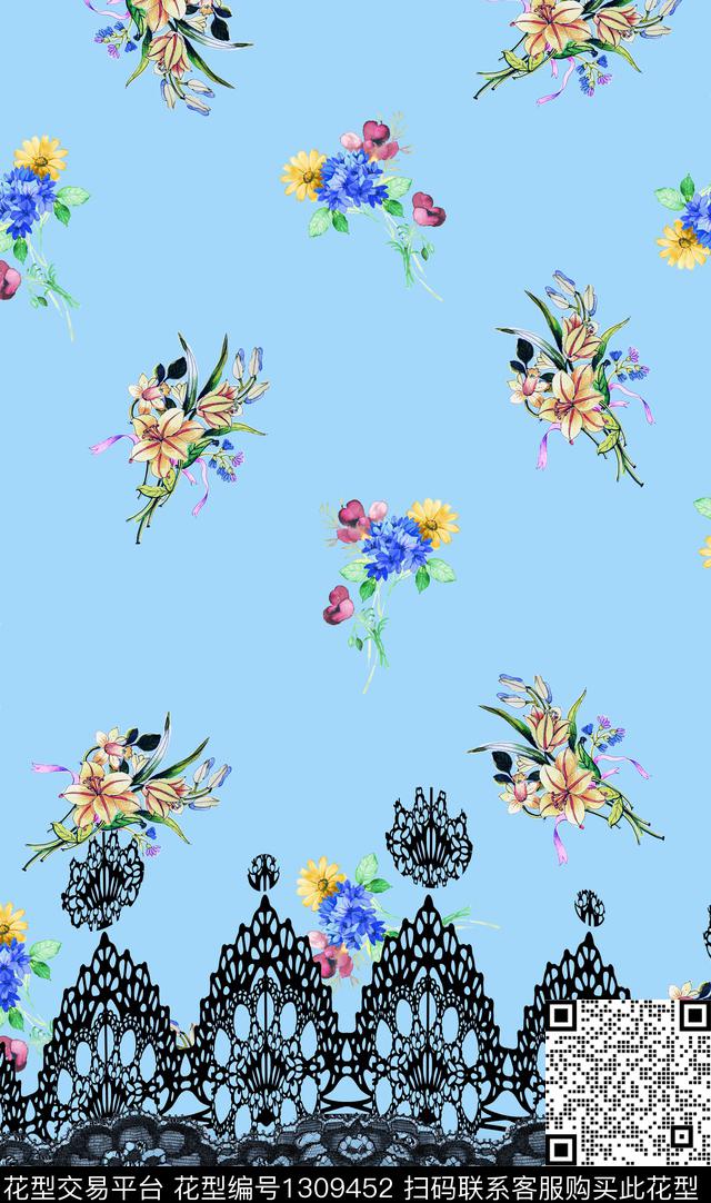 定位花潮牌大牌风数码印花华亿平台下载（图片编号: 1309452） - 瓦栏（Walan）