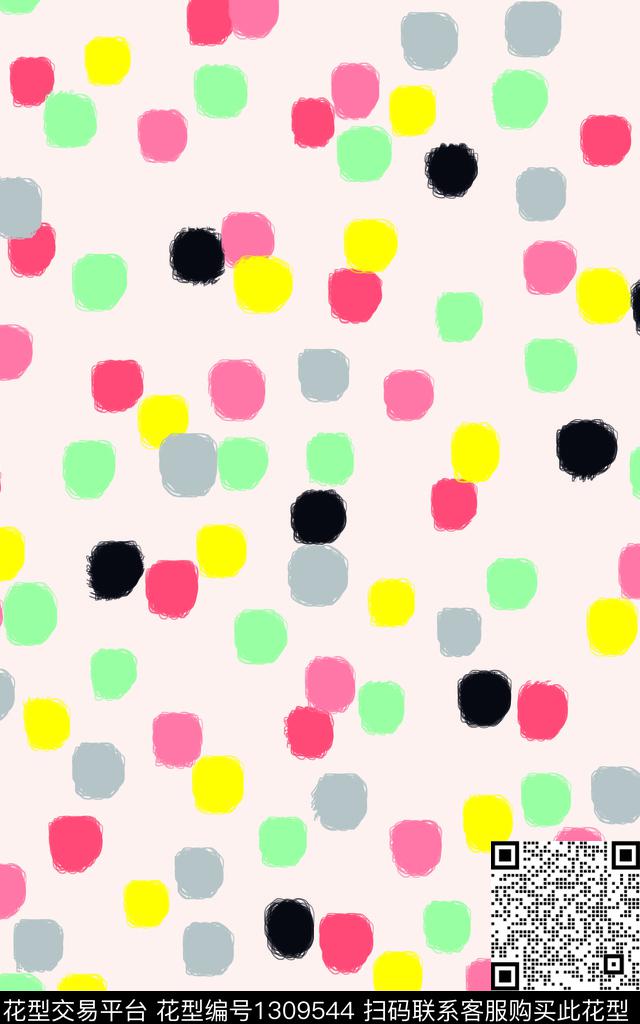 波点传统印花华亿平台下载（图片编号: 1309544） - 瓦栏（Walan）