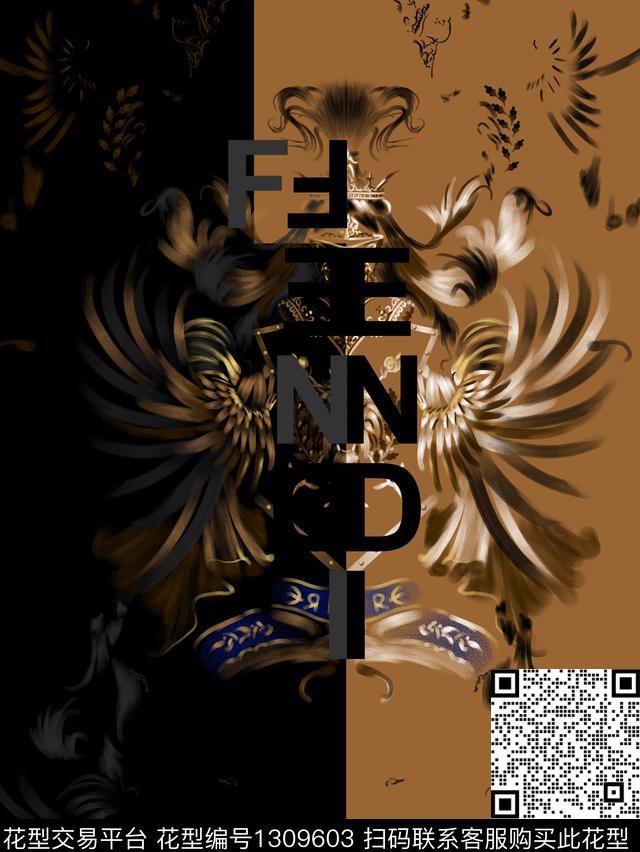 定位花简欧大牌风数码印花华亿平台下载（图片编号: 1309603） - 瓦栏（Walan）