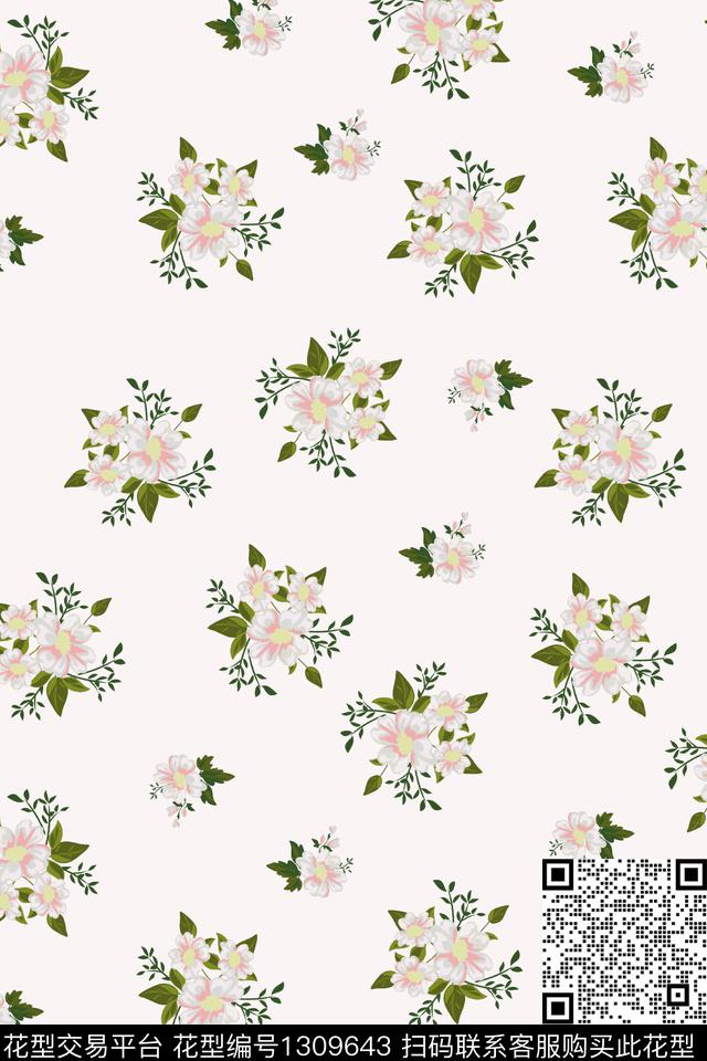 花卉植物小清新传统印花华亿平台下载（图片编号: 1309643） - 瓦栏（Walan）