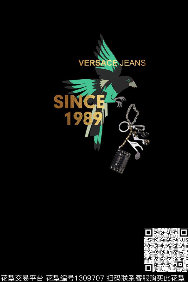 胸前独幅简约女装数码印花华亿平台下载（图片编号: 1309707） - 瓦栏（Walan）