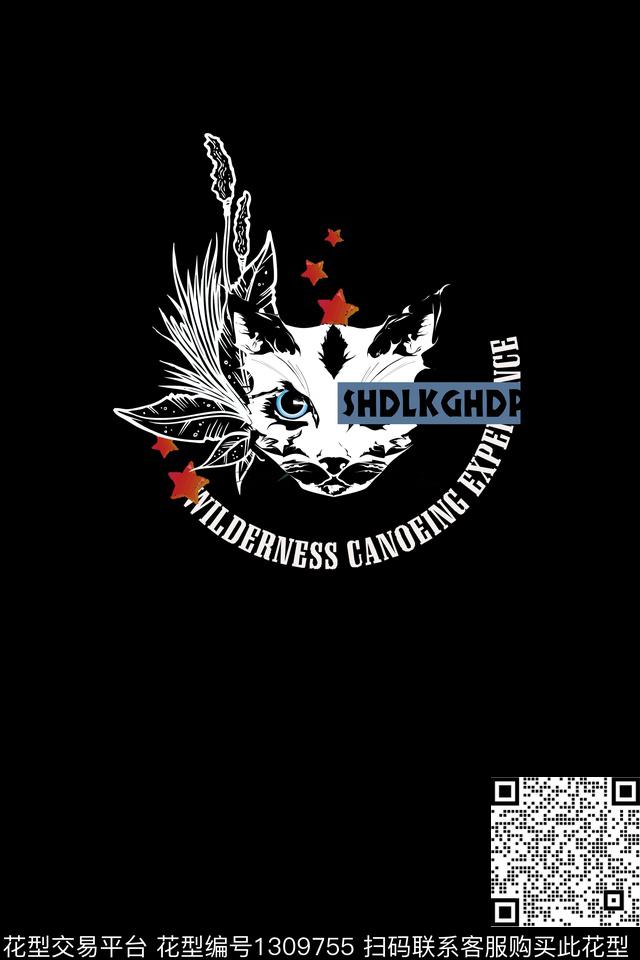 动物男装猫数码印花华亿平台下载（图片编号: 1309755） - 瓦栏（Walan）