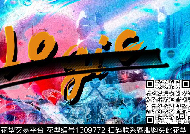 复古大牌风科技数码印花华亿平台下载（图片编号: 1309772） - 瓦栏（Walan）