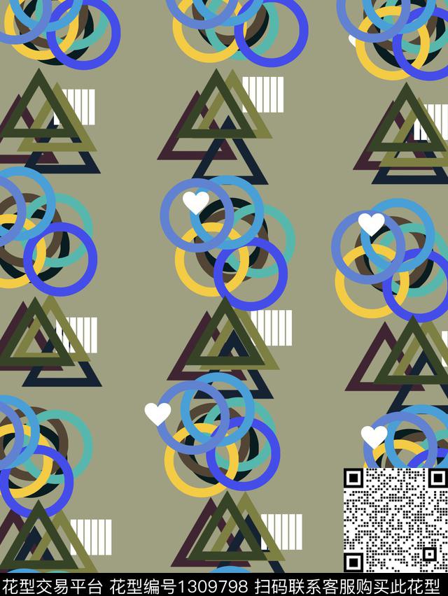 文艺大牌风抽象数码印花华亿平台下载（图片编号: 1309798） - 瓦栏（Walan）