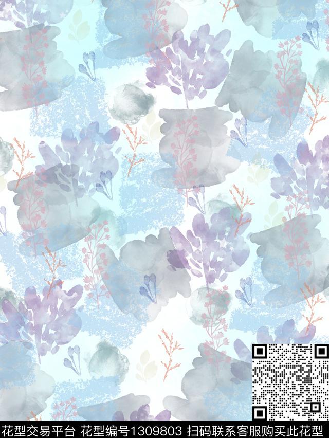 文艺艺术迷幻数码印花华亿平台下载（图片编号: 1309803） - 瓦栏（Walan）