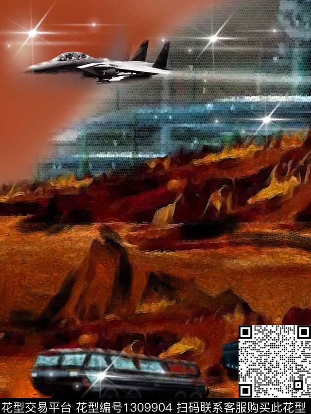 山战斗机打战数码印花华亿平台下载（图片编号: 1309904） - 瓦栏（Walan）