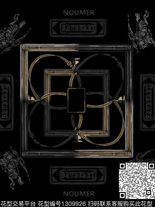 定位花字母几何数码印花华亿平台下载（图片编号: 1309926） - 瓦栏（Walan）