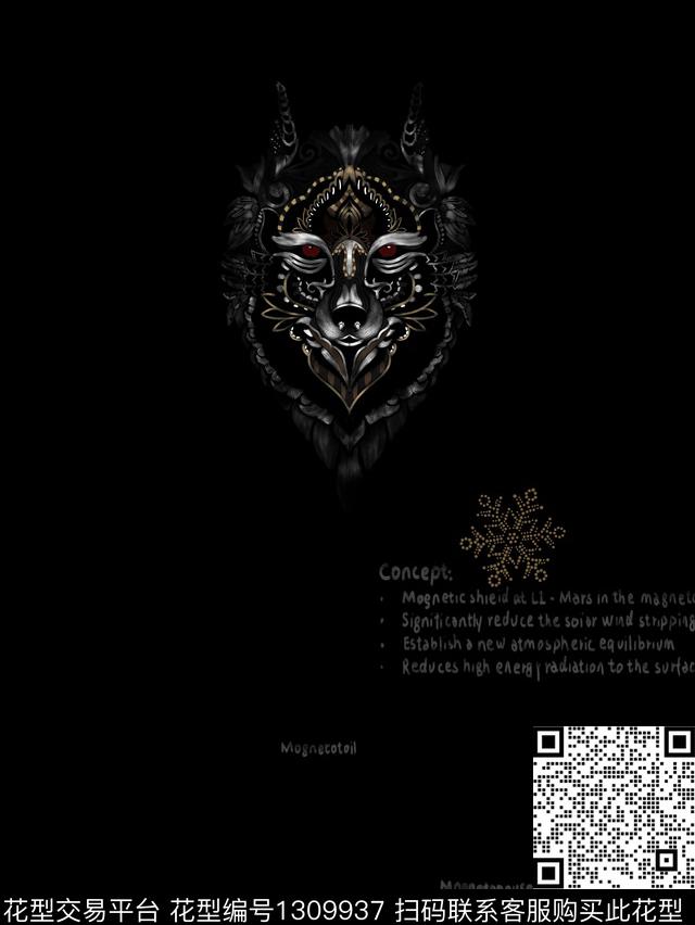 定位花字母手绘数码印花华亿平台下载（图片编号: 1309937） - 瓦栏（Walan）