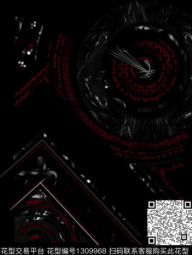 定位花纹理手绘数码印花华亿平台下载（图片编号: 1309968） - 瓦栏（Walan）