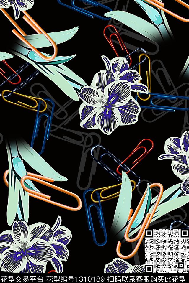 植物风格化花卉春夏风格数码印花华亿平台下载（图片编号: 1310189） - 瓦栏（Walan）