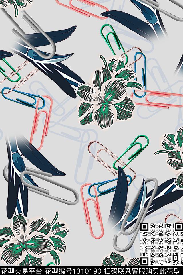 植物风格化花卉春夏风格数码印花华亿平台下载（图片编号: 1310190） - 瓦栏（Walan）