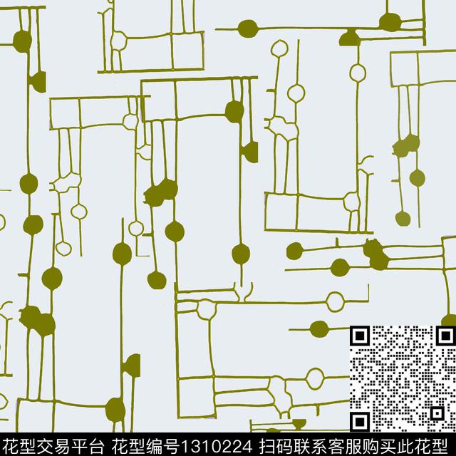 几何抽象手绘线条笔触传统印花华亿平台下载（图片编号: 1310224） - 瓦栏（Walan）