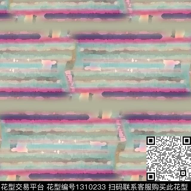 几何抽象条纹图案数码印花华亿平台下载（图片编号: 1310233） - 瓦栏（Walan）